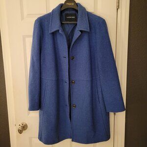 Lands' End Blue Winter Coat | Size 16W - Wool / Rayon Blend